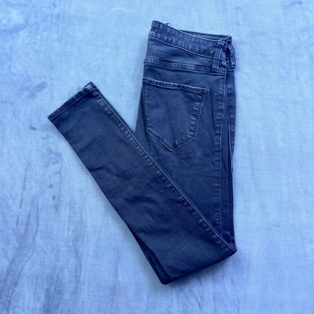 Hollister High Rise Jean Legging Advanced Stretch Black Skinny Denim 5R W27 L28